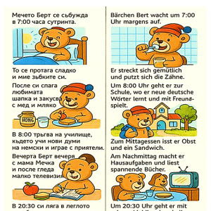 3 а Дневният режим на Берт