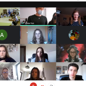 Първа онлайн среща между партньорските училища