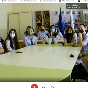 Първа онлайн среща между партньорските училища