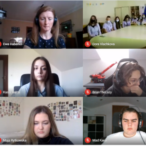 Първа онлайн среща между партньорските училища