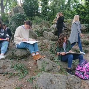 Пленер в Морската градина