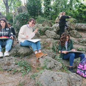 Пленер в Морската градина