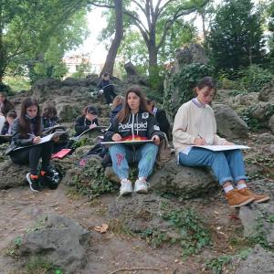 Пленер в Морската градина