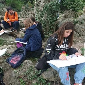 Пленер в Морската градина