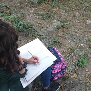 Пленер в Морската градина