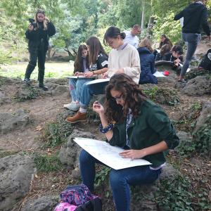 Пленер в Морската градина