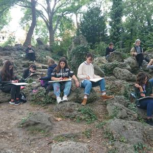 Пленер в Морската градина