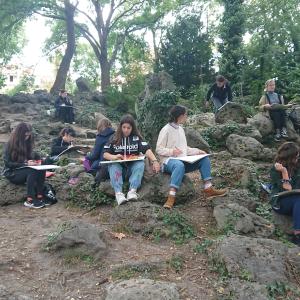 Пленер в Морската градина