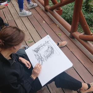 Пленер в Морската градина