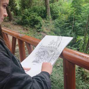 Пленер в Морската градина