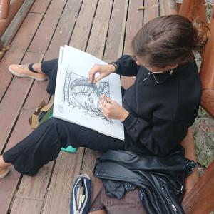 Пленер в Морската градина