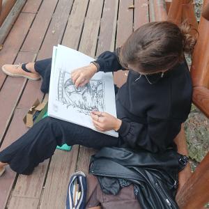 Пленер в Морската градина