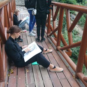 Пленер в Морската градина