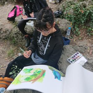 Пленер в Морската градина