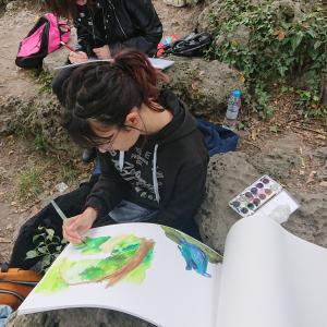 Пленер в Морската градина