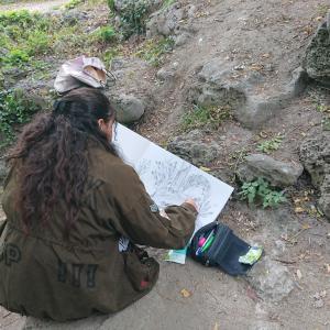 Пленер в Морската градина