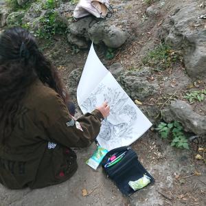 Пленер в Морската градина