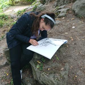 Пленер в Морската градина