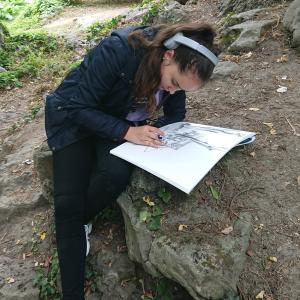 Пленер в Морската градина