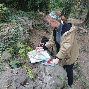 Пленер в Морската градина