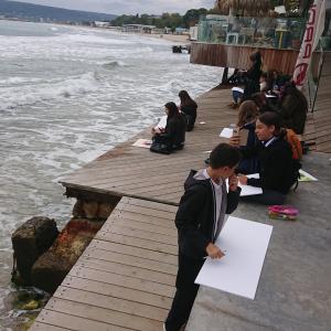 Пленер в Морската градина