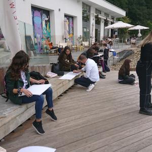 Пленер в Морската градина