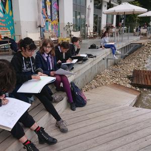 Пленер в Морската градина