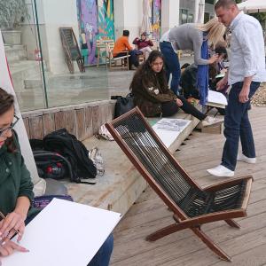 Пленер в Морската градина