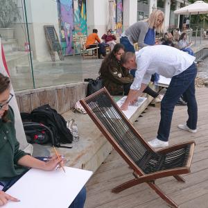 Пленер в Морската градина