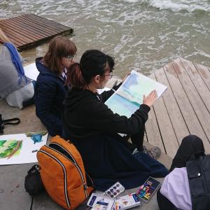 Пленер в Морската градина