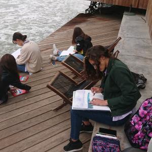 Пленер в Морската градина